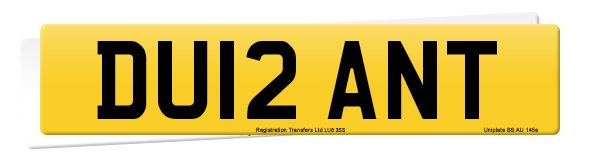 Registration number DU12 ANT